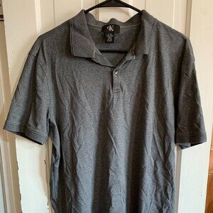 Calvin Klein gray short sleeve polo shirt size L